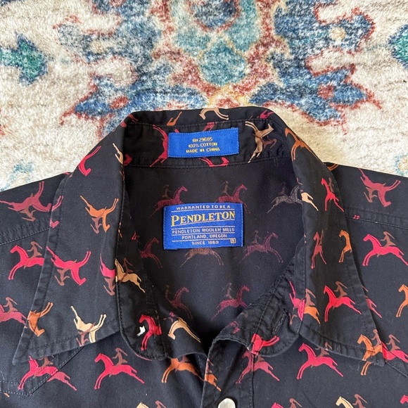 Vintage Pendleton Horses Button-up Shirt Small - Picture 3 of 4